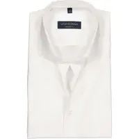 Casamoda Kurzarmhemd , Herren, Gr. 46, N-Gr, weiß, Web, Obermaterial: 100% Baumwolle, unifarben, regular fit hüftbedeckend, Rundhals, Hemden Kurzarmhemd, Businesshemd / Knopfleiste / Baumwolle