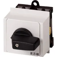 Eaton Power Quality Eaton 207403 EIN-AUS-Schalter, T0, 20 A, Verteilereinbau, 2 Baueinheit(en), 3-polig + N, mit schwarzem Knebel und Frontschild T0-2-8900/IVS