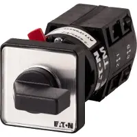 Eaton T0-1-15431/EZ, Kippschalter, 1P, Schwarz, Metallisch, IP65, 48 mm, 48 mm