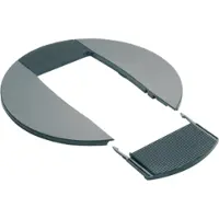 Hager DAC280LAN Rosette für Deckenanschlusssäule halogenfrei zu DA200 2-seitig lackiert Alu