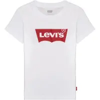 Levi's T-Shirt KIDS "LVB BATWING TEE", Jungen, Gr. 6/116, weiß, Single Jersey, Obermaterial: 100% Baumwolle, bedruckt, Basic schmal hüftlang, Rundhals, gerader Abschluss, Shirts T-Shirt, for BOYS