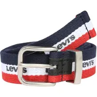 Levi's Stoffgürtel KIDS, Jungen, Gr. M (66/71), blau (marineblaus), Web, Kunstfaser, gestreift, Gürtel Stoffgürtel, for Boys
