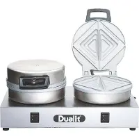 Dualit Profi-Kontakttoaster mit 2x2 individuell schaltbaren Platten, 90 Sek. Garzeit, 40 cm breit