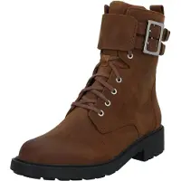 Clarks Orinoco2 Lace Schnürstiefel aus braunem Leder, mit Reißverschluss 36