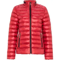 Cipo & Baxx Winterjacke "Steppjacke in tollem Design", Damen, Gr. M, rot (burgundy), Obermaterial: 100% Polyester PES., uni, regular fit, Jacken Winterjacke, mit Markenpatch, WM113