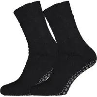 Falke Homepads Herren Haussocken, 35-38, Grau, Uni, Baumwolle