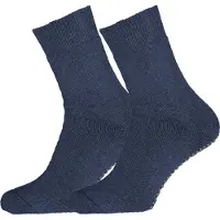 Falke Haussocken "Homepads", Herren, Gr. 35-38, blau (dunkelblau), Baumwollmischung, unifarben, normal, Socken Haussocken, mit Plüsch & rutschhemmender Sohle, atmungsaktiv, Topseller