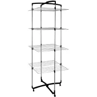 Tomado 4201017, Wäscheständer, Schwarz, Edelstahl, 690 mm, 640 mm, 1710 mm, 72 cm