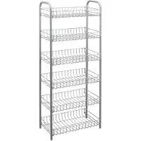 Metaltex Monaco Allzweckregal, plastifiziert, Vorratsregal aus LDPE, leichter Ausfbau ohne Werkzeug, Maße: 41 x 23 x 104 cm, 6 Etagen