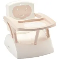 Thermobaby 2198553, Booster-Hochstuhl, Harter Sitz, Weiß, Braun, Abbildung, 3-Punkt, Polypropylen (PP)