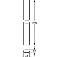 GROHE Rainshower SmartControl Ersatzrohr für Duschsysteme Metall, 15 cm länger als Originalrohr, 48350000