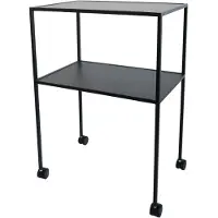 Spinder Design Trolly: Minimalistischer Stahl-Serviertisch, Schwarz, Mobil 60x40x86 cm