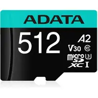 ADATA Premier Pro, 512 GB, MicroSDXC, Klasse 10, 100 MB/s, 80 MB/s, Class 3 (U3)