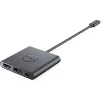 Dell USB-C-an-HDMI-/DP-Adapter mit Stromdurchführung, Kabelgebunden, USB 3.2 Gen 2 (3.1 Gen 2) Type-C, Schwarz, 3840 x 2160 Pixel, , 3840 x 2160 Pixel