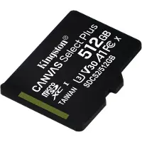 Kingston Technology 512GB micSDXC Canvas Select Plus 100R A1 C10 Einzelpack ohne Adapter, 512 GB, MicroSDXC, Klasse 10, UHS-I, 100 MB/s, 85 MB/s