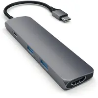 Satechi ST-CMAM, USB 3.2 Gen 1 (3.1 Gen 1) Type-C, Grau, HDMI, USB 3.2 Gen 1 (3.1 Gen 1) Type-A, USB 3.2 Gen 1 (3.1 Gen 1) Type-C, Aluminium, 5 V, 1 A