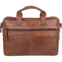 Spikes & Sparrow Leder Businesstasche Schultertasche mit Laptopfach Bronco Briefcase Brandy braun