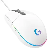 Logitech G 910-005797, rechts, USB Typ-A, 8000 DPI, 1 ms, Weiß