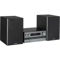 Kenwood M-918DAB-H, Heim-Audio-Mikrosystem, Aluminium, Schwarz, 1 Disks, 10 W, 2-Wege, 13 cm