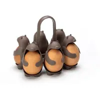 Peleg DESIGN Eierhalter in Bärenform für 6 Eier, zur sicheren Aufbewahrung im Kühlschrank und zum Kochen