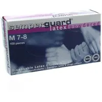 Semperguard Einmalhandschuhe, Latex 3000001415 , 1 Packung = 100 Stück, Größe S