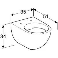 Geberit 500600012 Acanto Wand-WC Tiefspüler