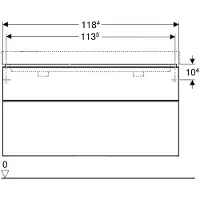 Geberit 500.356.JK.1, Grau, 2 Schublade(n), 1 Stück(e), 1184 mm, 470 mm, 617 mm