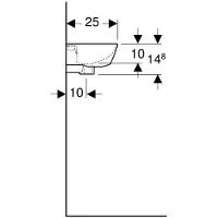 Geberit Handwaschbecken Renova 36 cm weiß mit KeraTect Spezialglasur 500374018