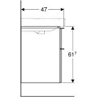 Geberit Smyle Square Waschtischunterschrank 58,4 cm, zwei Schubladen