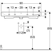 Geberit Keramag iCon Waschtisch 900mm x 485mm - Weiß - 124090000