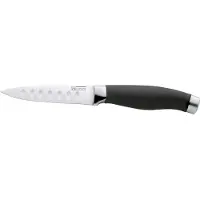 Carl Schmidt Sohn Spickmesser "SHIKOKU, 10 cm, Edelstahl rostfrei", schwarz, Klingenlänge 10cm, Edelstahl, Kunststoff, Kochmesser, Spickmesser, mit Kullenschliff