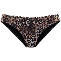 LASCANA Bikini-Hose "Lexa", Damen, Gr. 44, N-Gr, braun (braun, bedruckt), Polyamid, Badehosen Bikini-Hose, Mit Muschelkante, Topseller