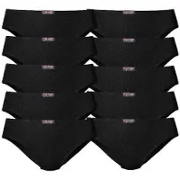 H.I.S. Slip H.I.S, Damen, Gr. 36, Jersey, schwarz, Jersey, Obermaterial: 95% Baumwolle, 5% Elasthan, unifarben, körpernah, Unterhosen Slip, aus elastischer Baumwoll-Qualität, Topseller