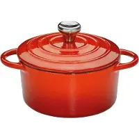 Küchenprofi Provence 10cm round mini, red, Cast Iron, 0,3 Liter