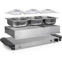 Tristar BP-6283 Buffet-Servierer, 200 W, 230 V, 50 / 60 Hz, Type F (CEE 7/4), Schwarz, Edelstahl, 0,8 m