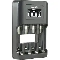 Jupio USB 4-Slots Ultra Fast Battery Charger LCD für 1 bis 4 AA/AAA Batterien