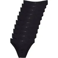 H.I.S. Slip H.I.S "Männer Unterhose", Herren, Gr. 8 (XXL), 10 Stk., schwarz, Jersey, Obermaterial: 95% Baumwolle, 5% Elasthan, unifarben, körpernah, Unterhosen Slip, in Unifarben, Topseller