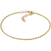 Elli Armkette "Armband Gedreht Kordel Twist 925 Silber" Gr. 160, gold, Armbänder, Damen, Silber 925 (Sterlingsilber), Armkette