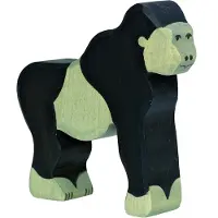 Holztiger Holz Gorilla Spielfigur handgefertigtes nachhaltiges Spielzeug