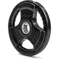 Gymstick Rubber 10kg Teller Schwarz 10 kg Schwarz 10 kg