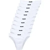 H.I.S. Slip H.I.S "Männer Unterhose", Herren, Gr. 10 (4XL), 10 Stk., Jersey, weiß, Jersey, Obermaterial: 95% Baumwolle, 5% Elasthan, unifarben, körpernah, Unterhosen Slip, in Unifarben, Topseller
