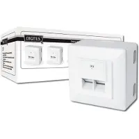 Digitus CAT 6, Klasse E, Datendose, Aufputz, RJ-45, Weiß, 245 mm, 90 mm, 95 mm, 1,25 kg