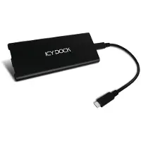 Icy Dock MB861U31-1M2B, SSD-Gehäuse, M.2, M.2, 10 Gbit/s, USB Anschluss, Schwarz