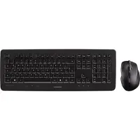 Cherry DW 5100 Kabelloses Tesktopset, Schwarz, USB (QWERTZ - DE), Volle Größe (100%), Kabellos, RF Wireless, QWERTZ, Schwarz, Maus enthalten