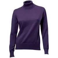 HEINE Rollkragenpullover "Rollkragen-Pullover", Damen, Gr. 38, lila (pflaume), 100% Baumwolle, unifarben, Pullover Rollkragenpullover