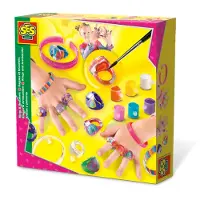 SES Creative 1007 Ringe und Armbänder DIY Schmuck-Bastelset zum Bemalen für Kinder, Schmuck-Bastelset für Kinder, 6 Jahr(e), Mehrfarbig, 1 Stück(e)