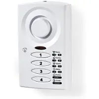 Nedis ALRMD30WT Tür- und Fensteralarm mit Sirene 3x AAA/LR03 85 dB Weiß