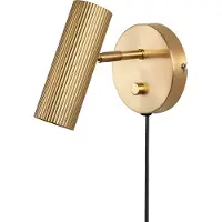 Globen Lighting Wandlampe Hubble, messing / gold, für Wohn- / Esszimmer, Metall, Design, Wandleuchte, Wandlampe Innen