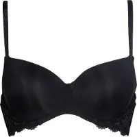 After Eden T-Shirt-BH "JILL", Damen, Gr. 80, Cup E, schwarz, Spitze, Obermaterial: 85% Nylon, 15% Elasthan, unifarben, BHs T-Shirt-BH, mit Schale, mit Bügel, verstellbare Träger, mit Spitze, feminin