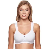 Susa Bügelloser BH "Capri", Damen, Gr. 90, Cup G, weiß, Obermaterial: 40% Baumwolle, 30% Elasthan, 30% Polyamid, unifarben, BHs Bügelloser BH, vorgeformte Cups, Mikrofaser, Komfort-Träger, bequem